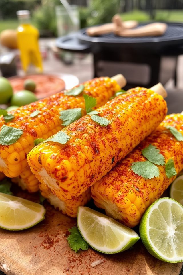 chili lime grilled corn