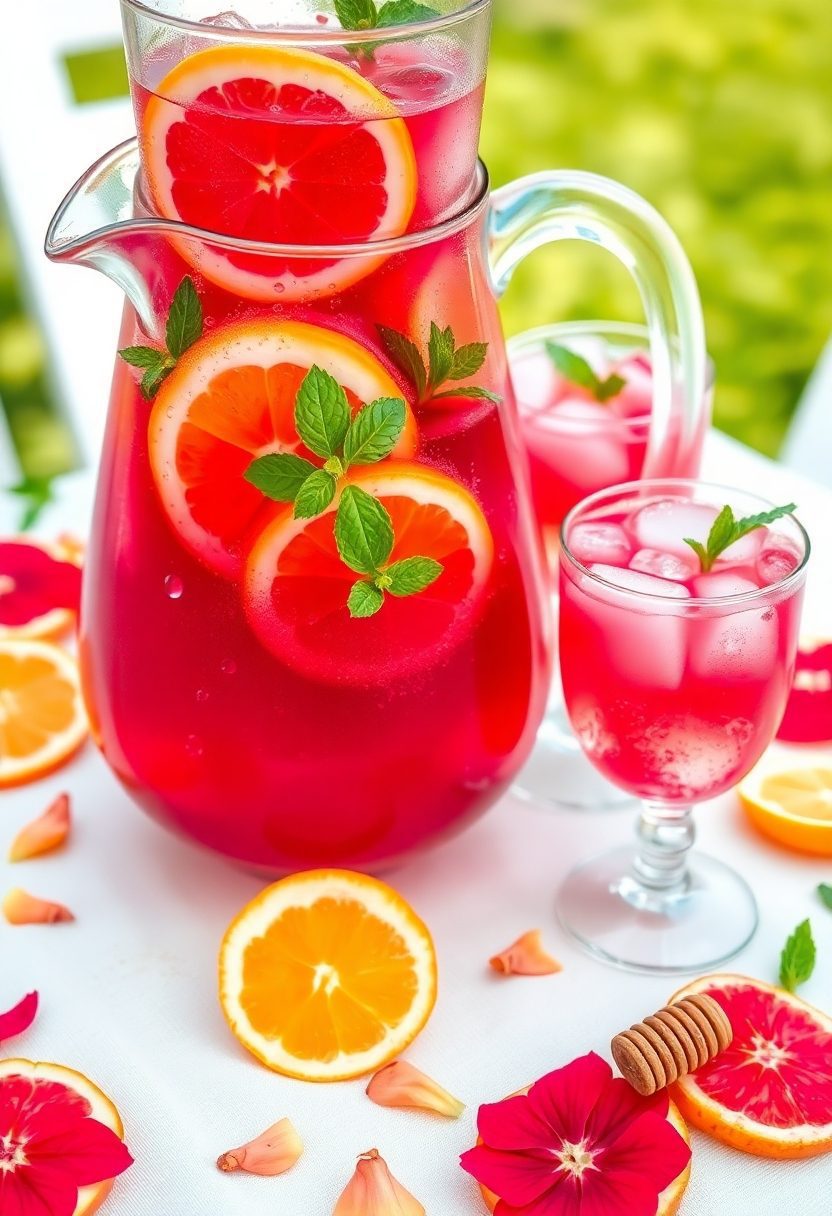 chilled hibiscus herbal tea