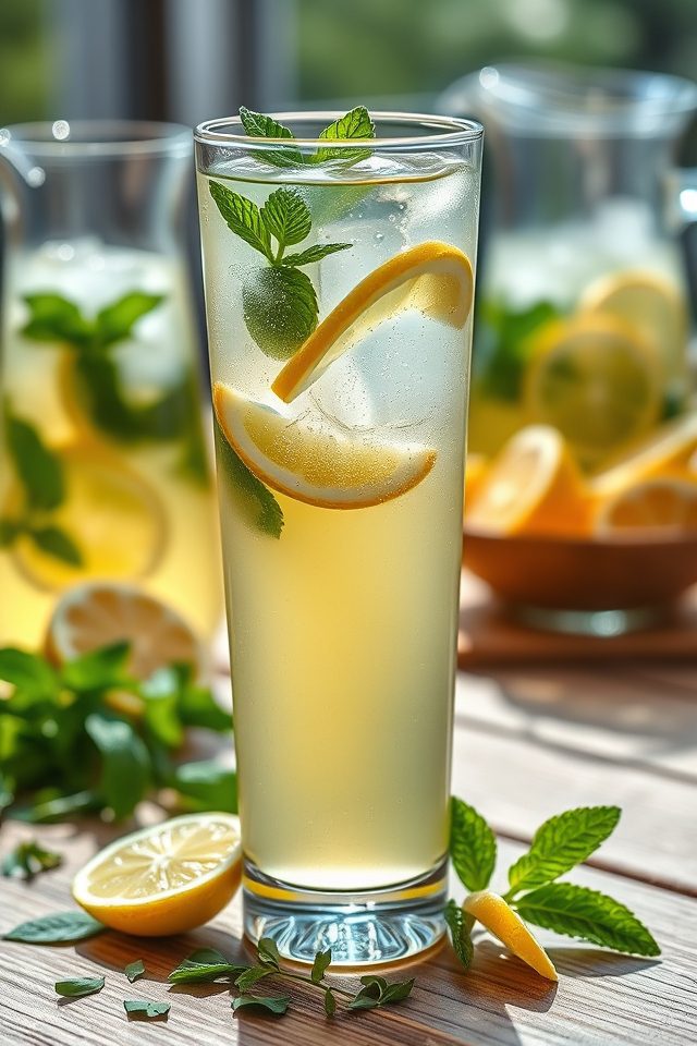 chilled refreshing green tea