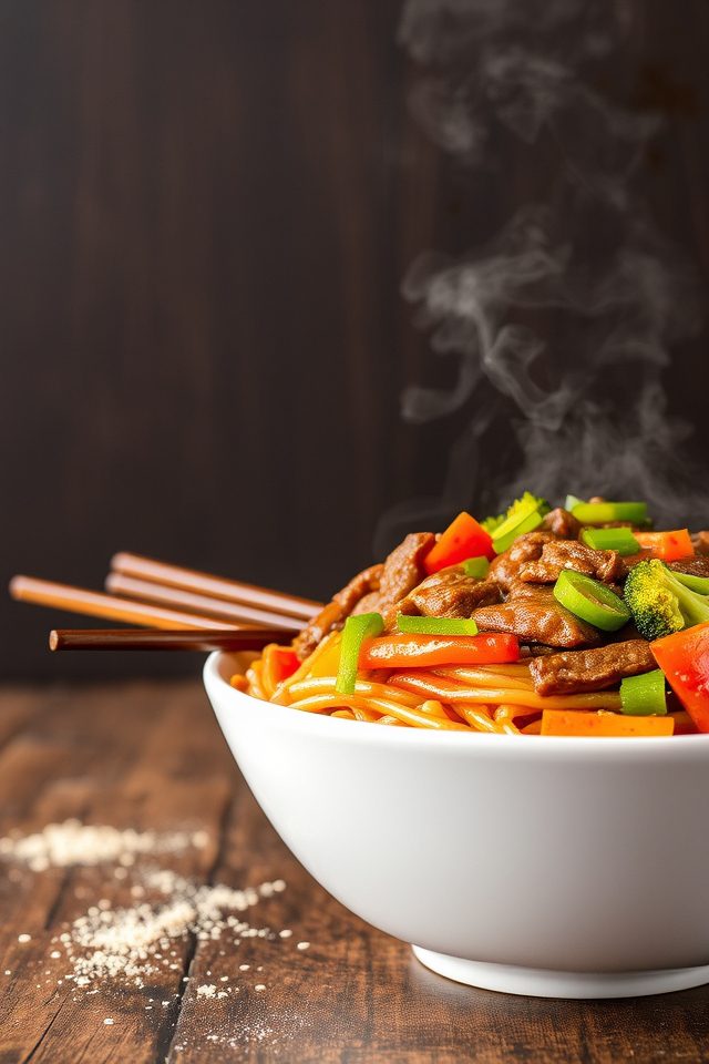 chinese beef lo mein