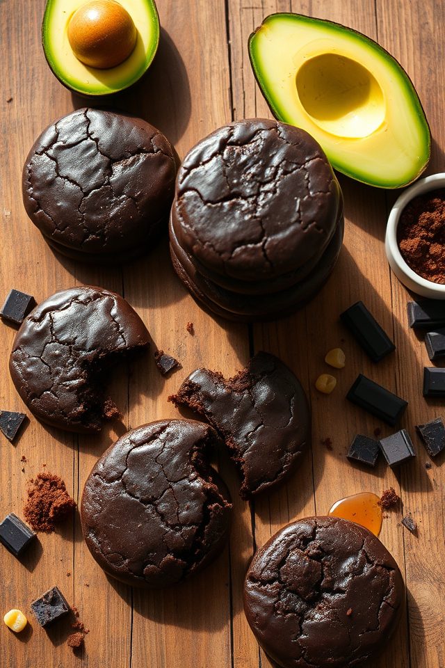chocolate avocado fudge cookies