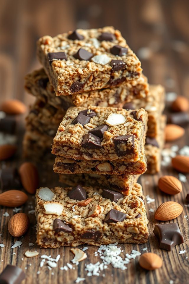 chocolate coconut oatmeal bars