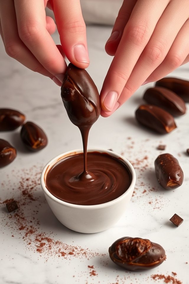 chocolate covered date bites