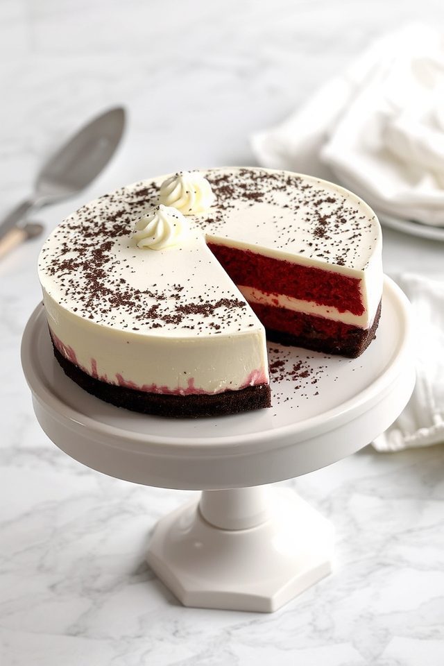 chocolate crust velvety cheesecake
