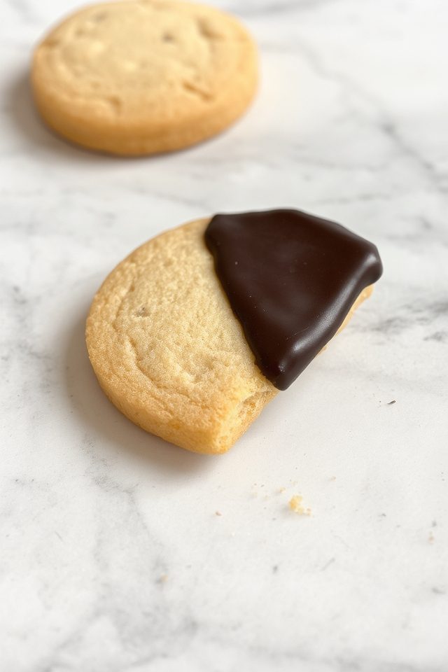 chocolate dipped shortbread cookies
