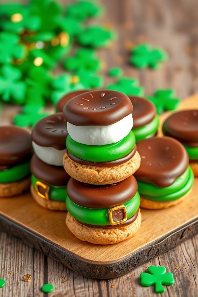 chocolate marshmallow cookie hats