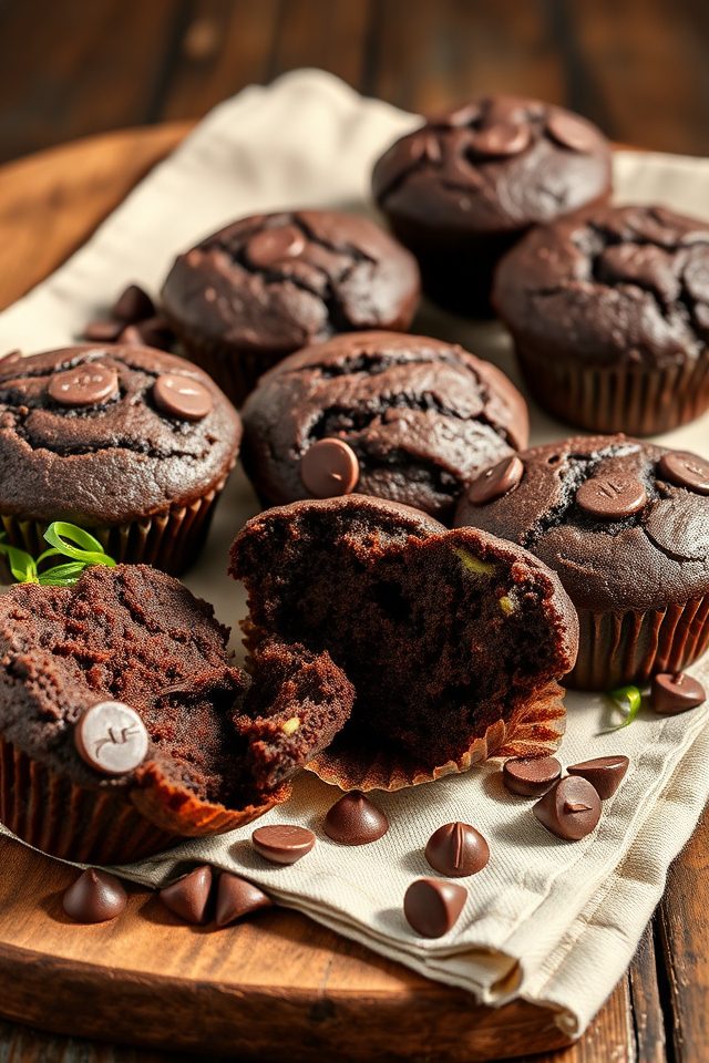chocolate muffins with zucchini