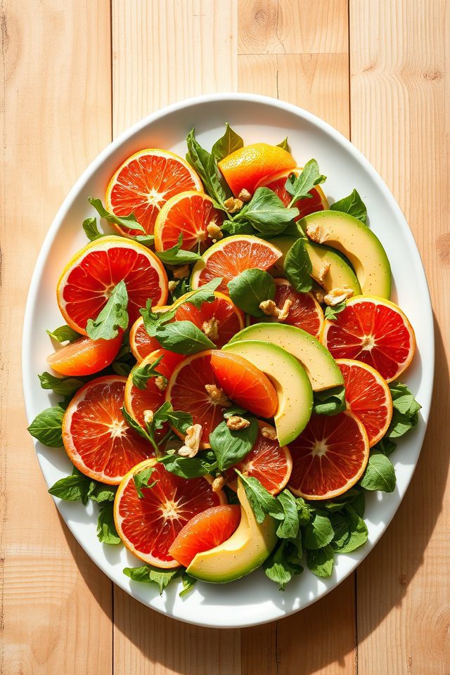 citrus avocado arugula salad
