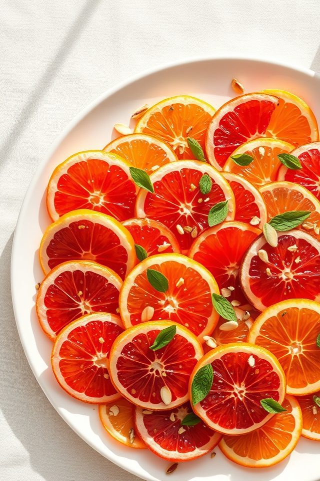 citrus fruit honey pistachios