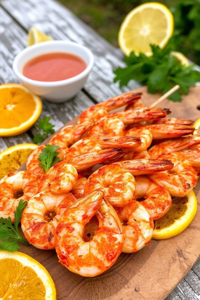 citrus honey grilled shrimp
