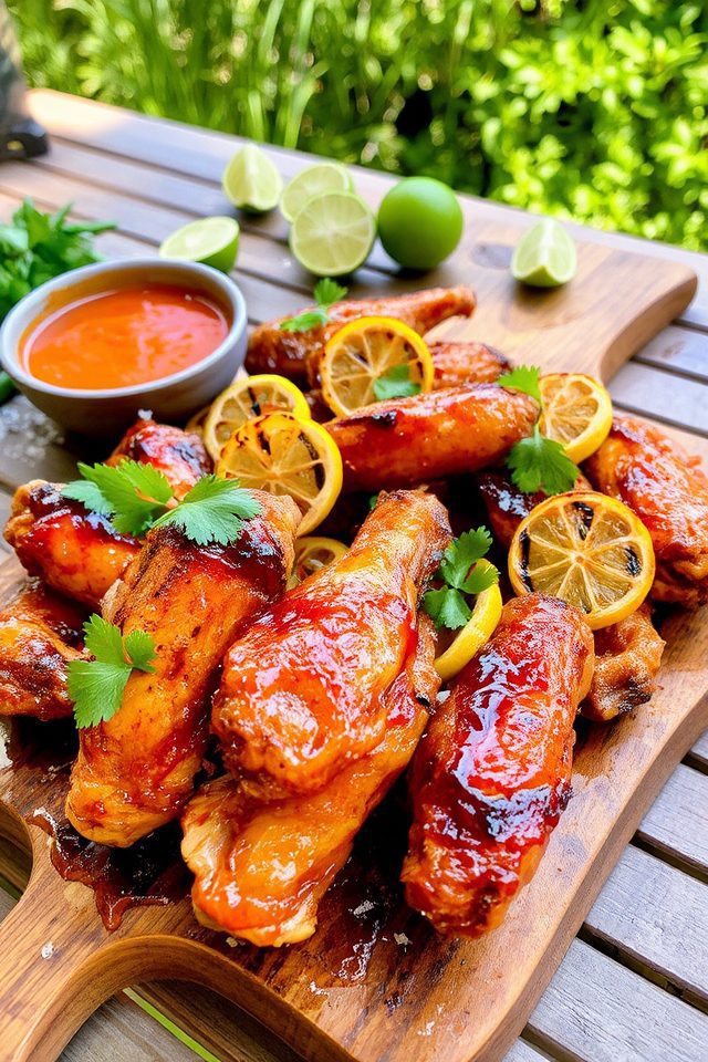 citrus marinated grilled wings