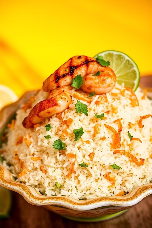 coconut lime flavored rice