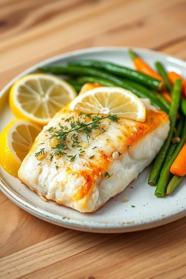 cod baked with herbs