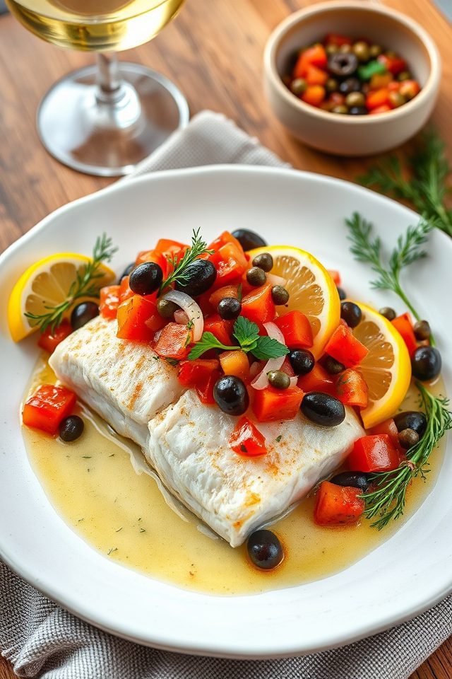 cod with mediterranean salsa