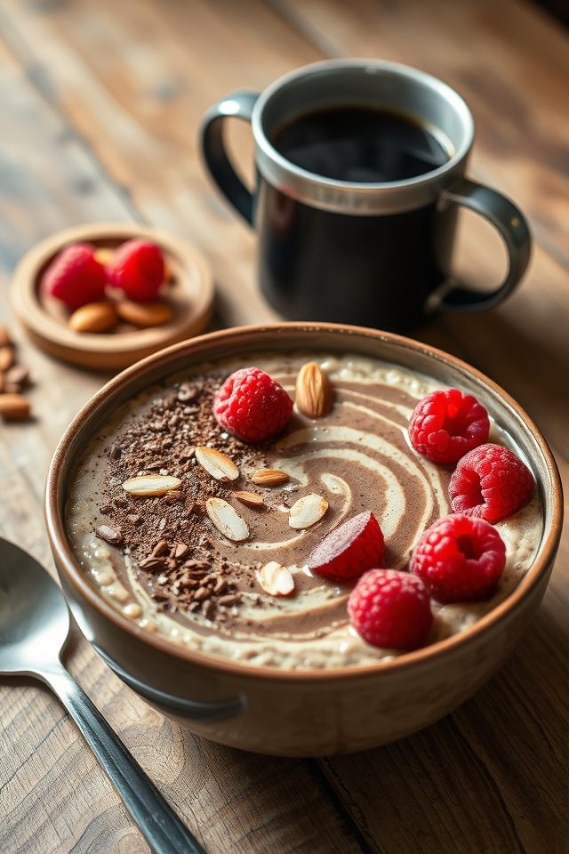 coffee flavored breakfast oatmeal