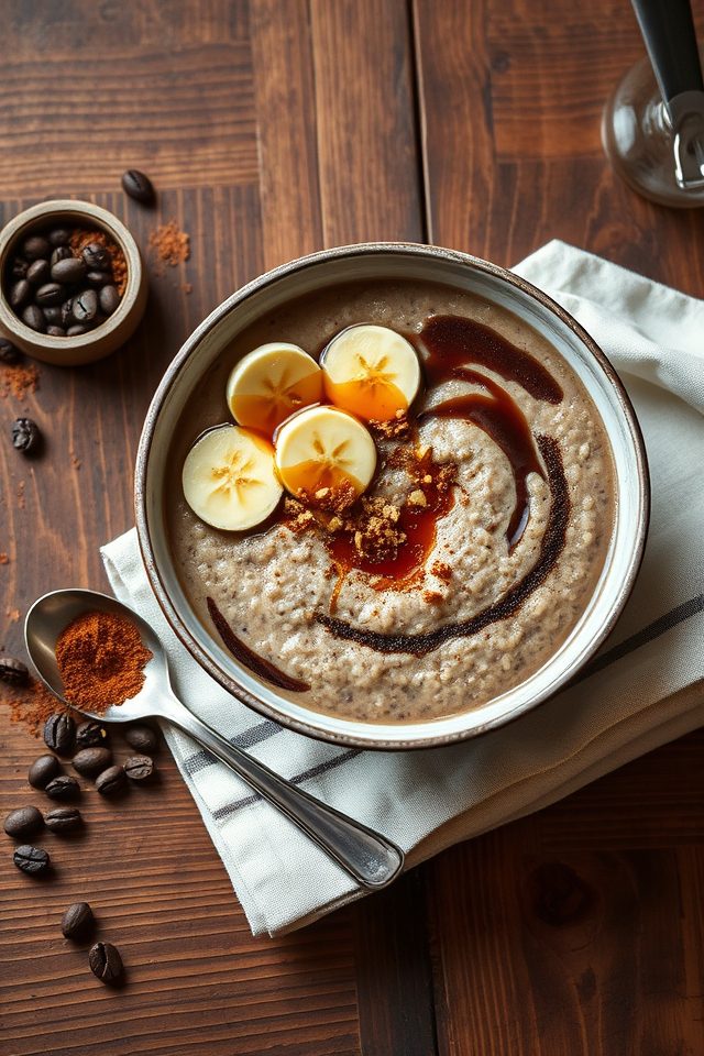 coffee infused oatmeal breakfast