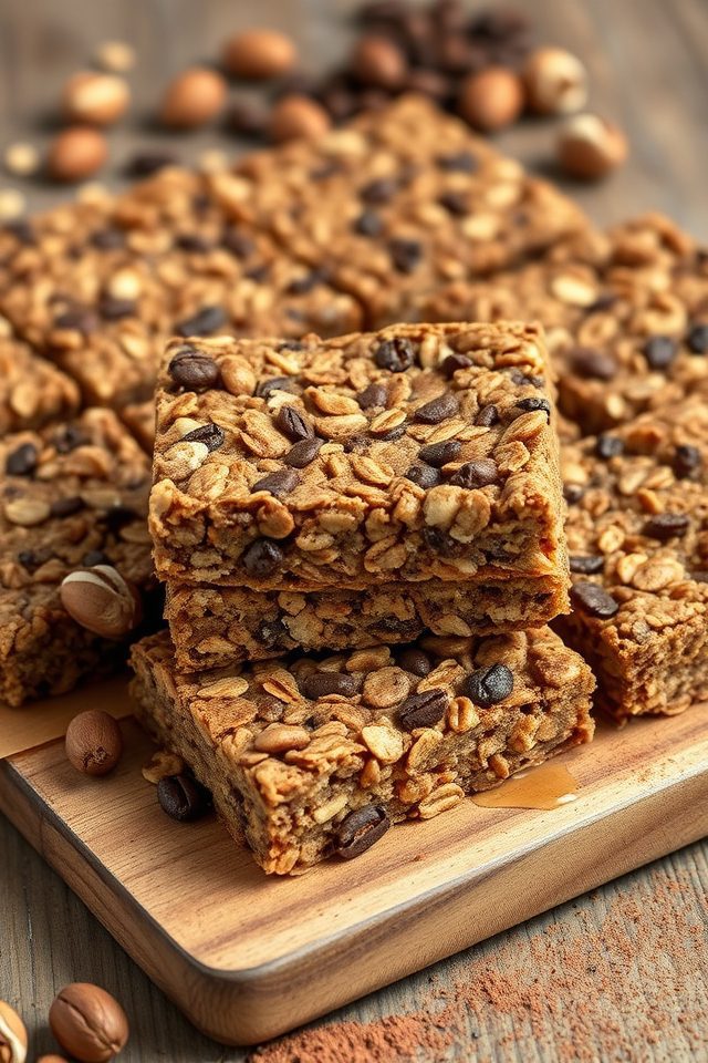 coffee nut breakfast bars
