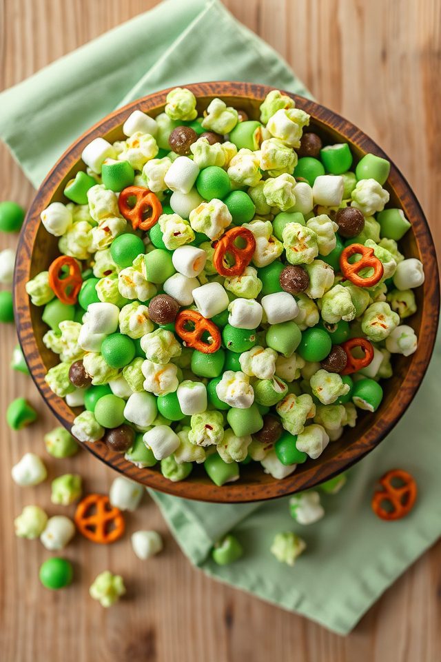 colorful festive popcorn mix
