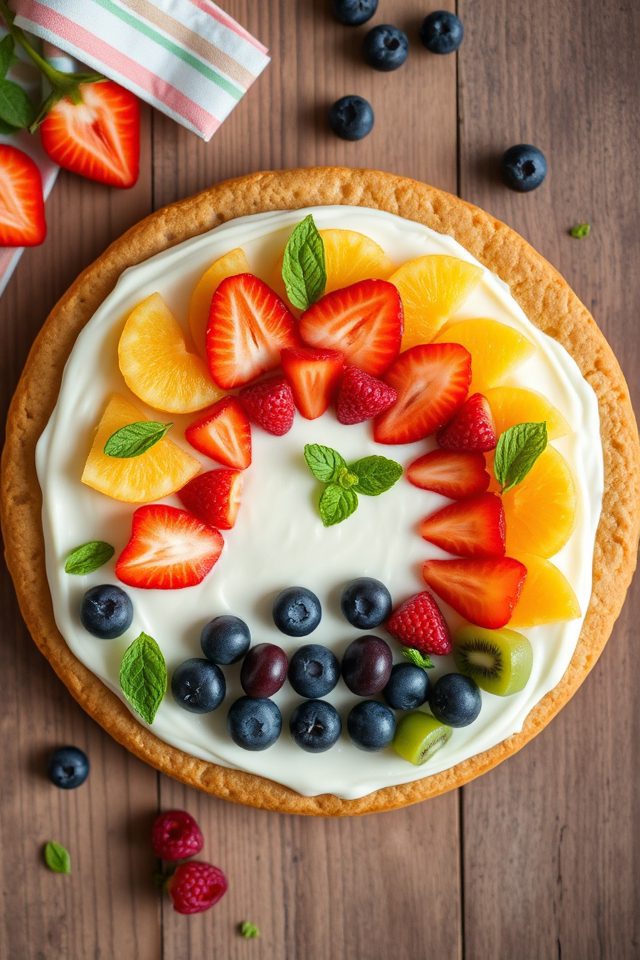 colorful fresh fruit dessert