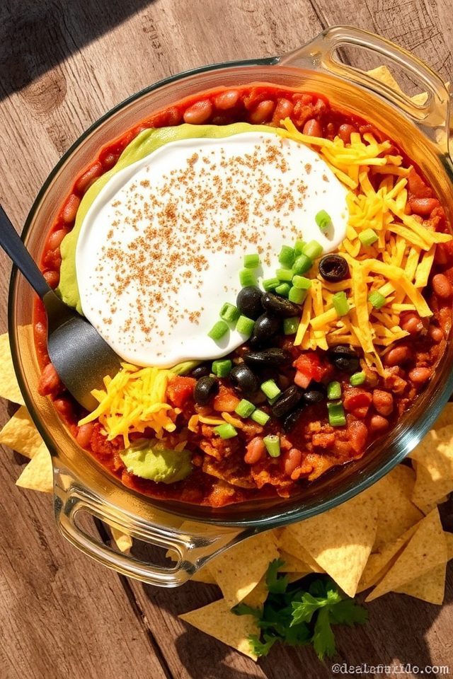 colorful layered party appetizer