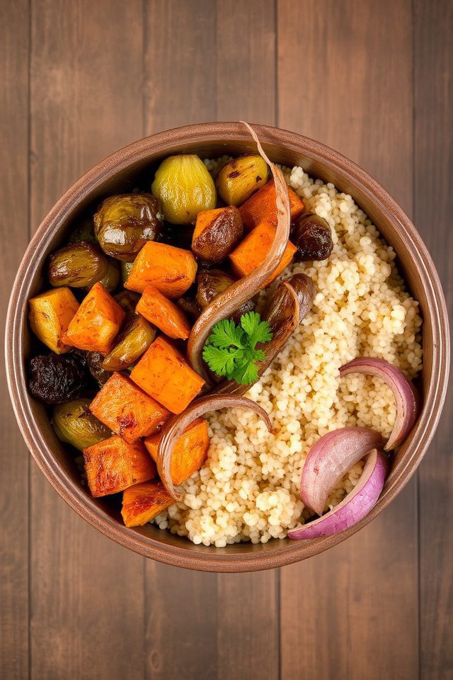colorful roasted vegetable bowl