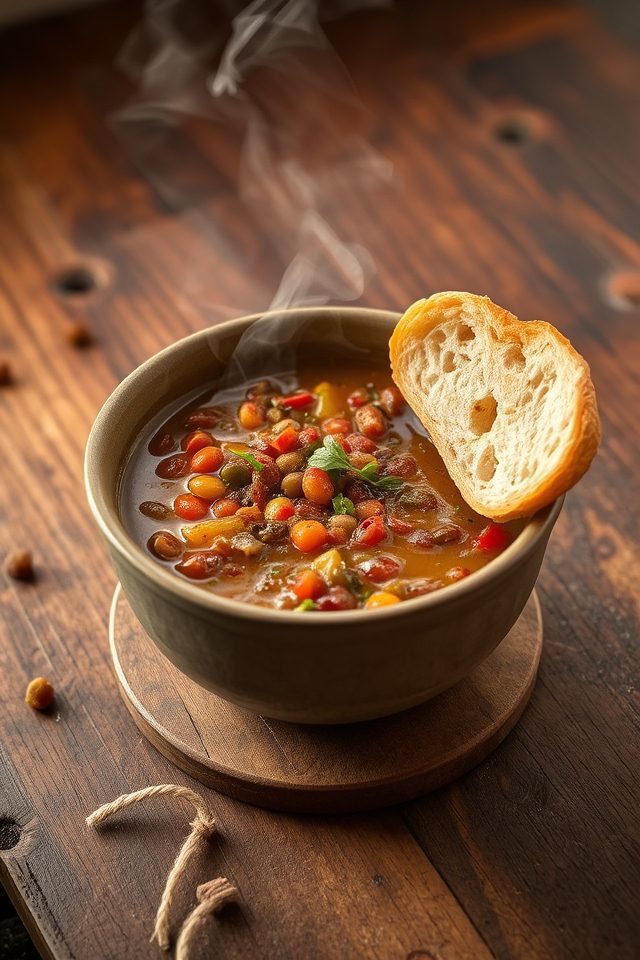 comfort food lentil soup