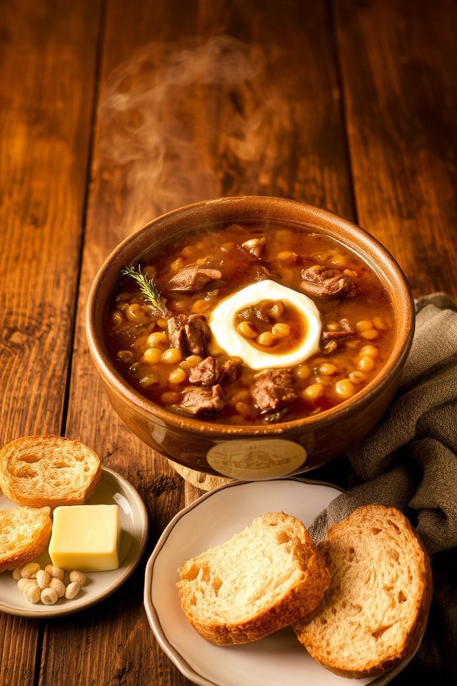 comforting beef barley soup