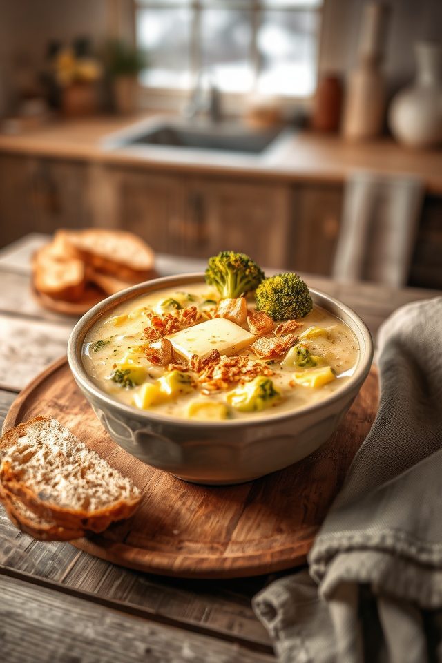 comforting broccoli potato soup