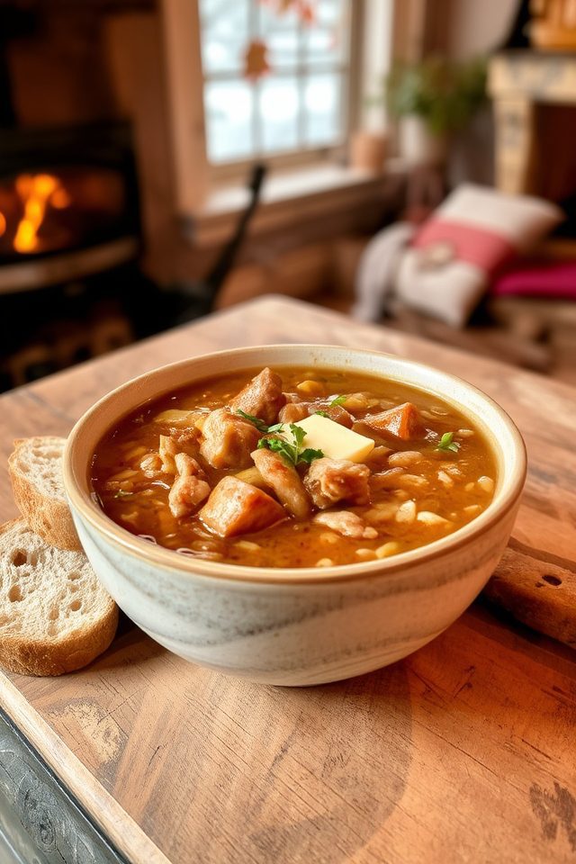 comforting chicken sausage soup