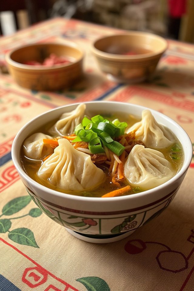 comforting chinese dumpling soup