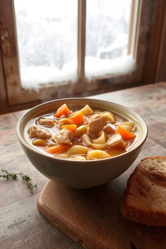 comforting winter chicken soup