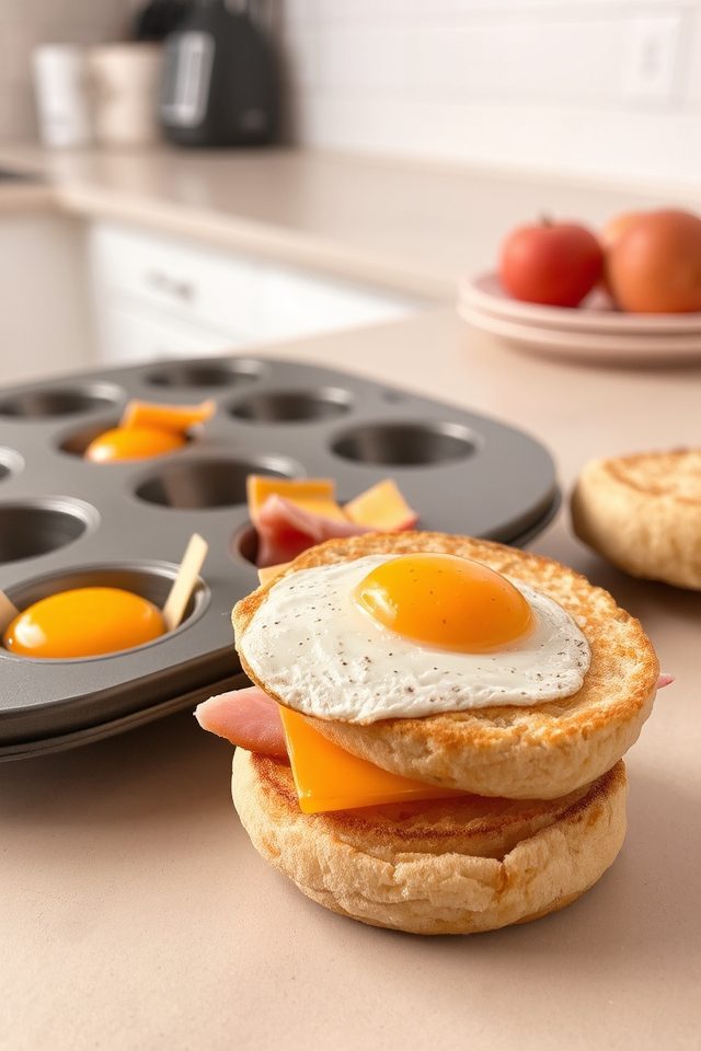 cook breakfast in muffin