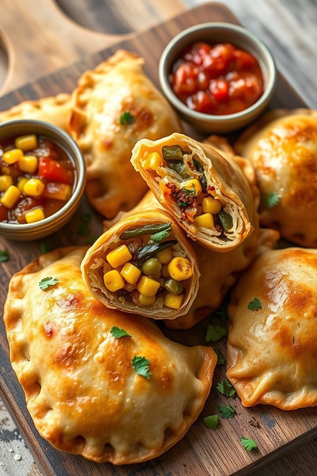 corn poblano stuffed empanadas