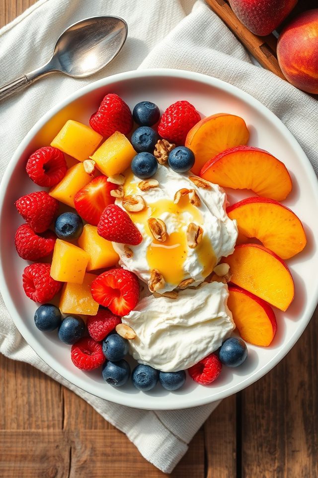 cottage cheese fruit plate