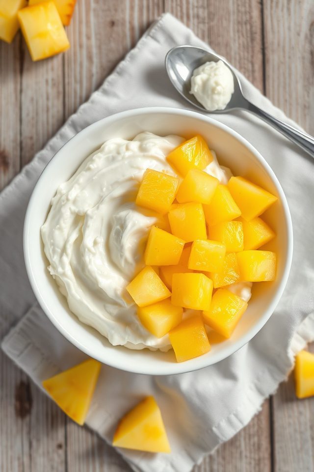 cottage cheese pineapple bowl