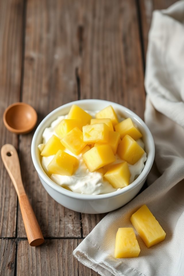 cottage cheese pineapple bowls