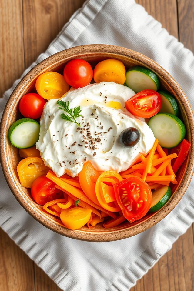 cottage cheese veggie bowl