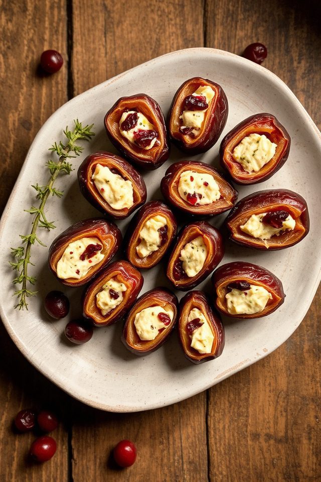cranberry brie stuffed dates