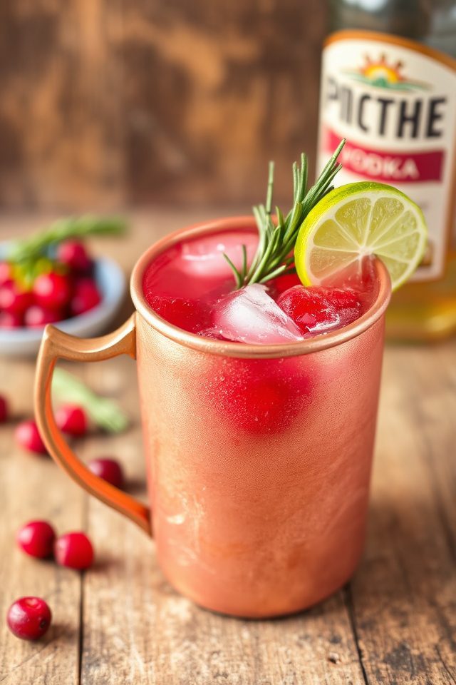 cranberry moscow mule cocktail