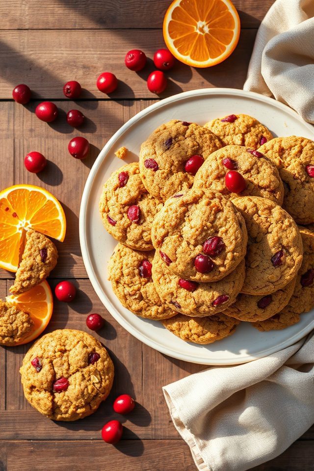 cranberry orange oatmeal cookies
