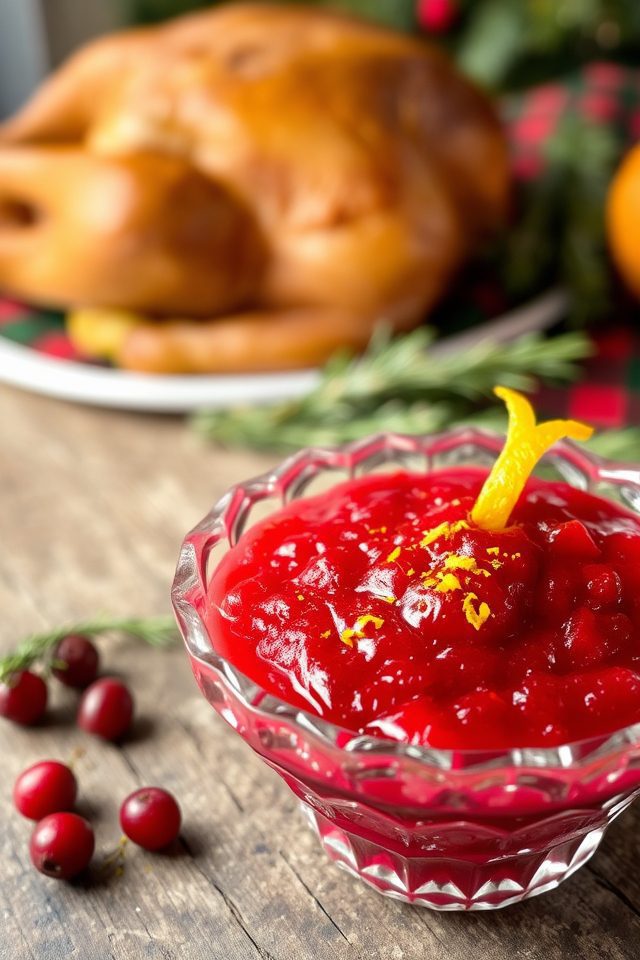 cranberry sauce with zest