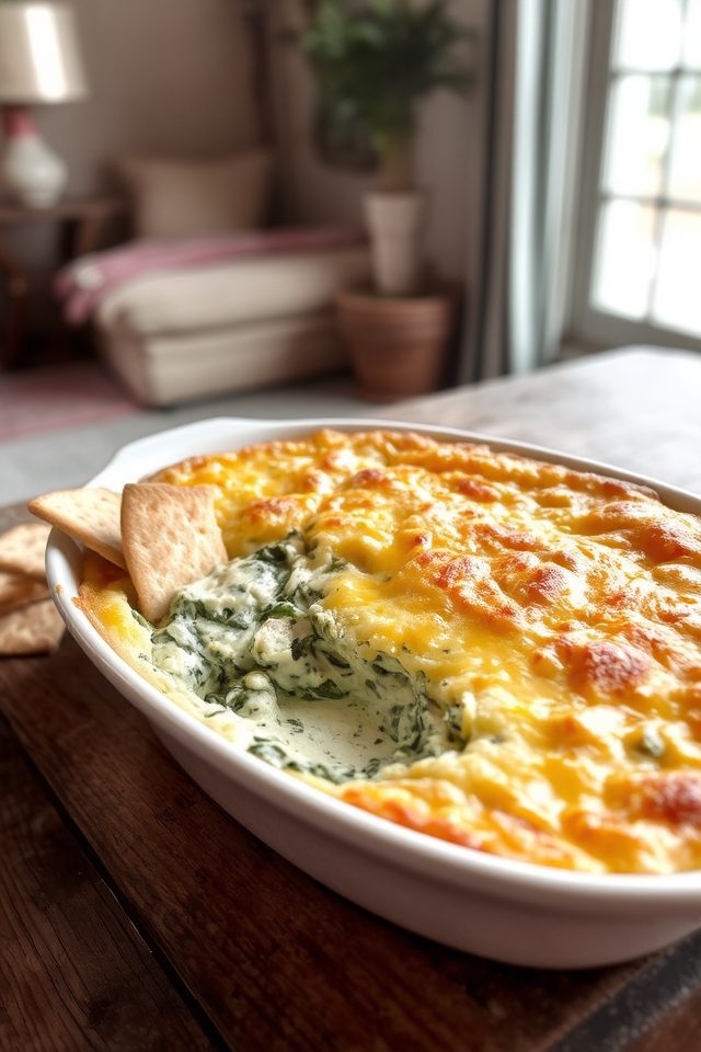 creamy artichoke spinach dip