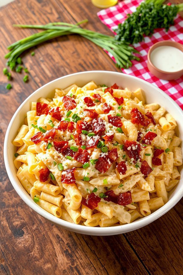 creamy bacon pasta salad