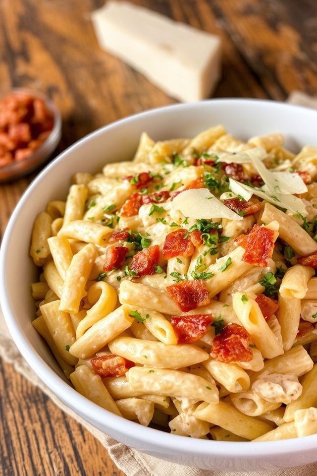 creamy bacon ranch penne
