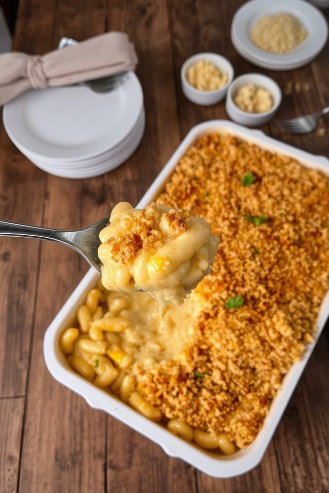 creamy baked cheesy pasta