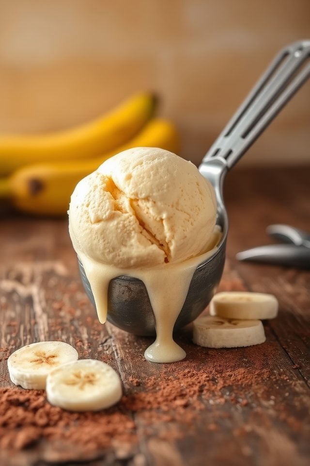 creamy banana ice treat