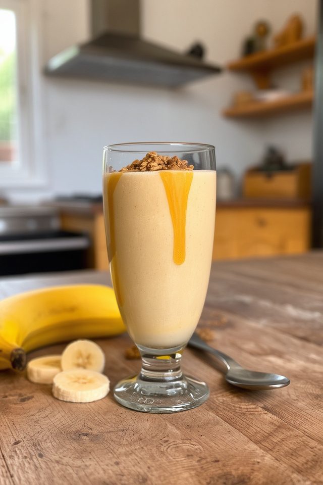 creamy banana peanut treat