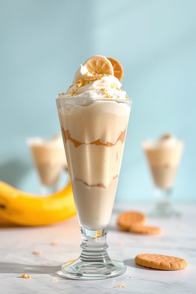 creamy banana pudding dessert