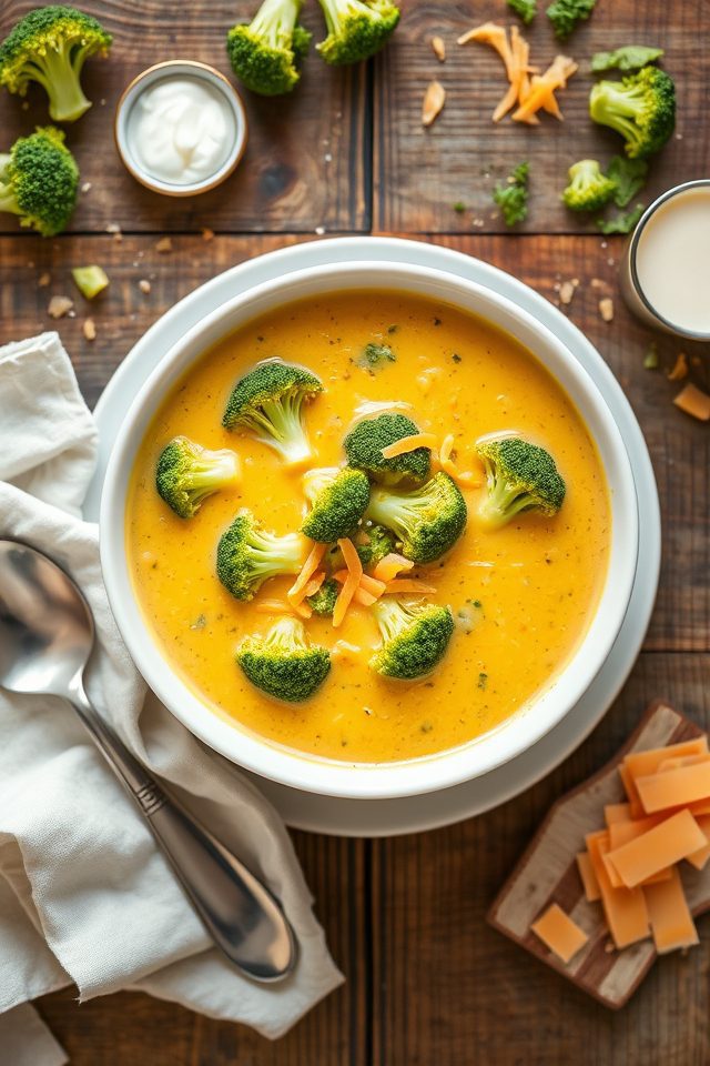 creamy broccoli cheddar soup