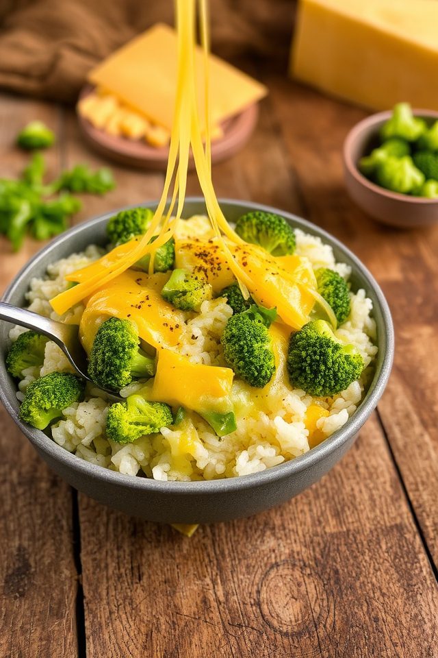 creamy broccoli cheese rice